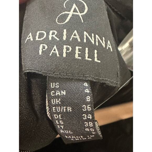 ADRIANNA PAPELL Black Crepe Strapless Popover Wide-Leg Jumpsuit - Sz 4 - NWT - Picture 6 of 7